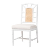 bali & pari Victor Dining Chair, White Baxton Studio restaurant furniture, hotel furniture, commercial furniture, wholesale dining room furniture, wholesale dining chairs, classic dining chairs